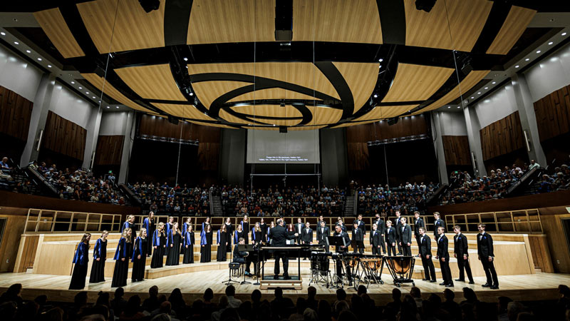 A choir performance at BYU