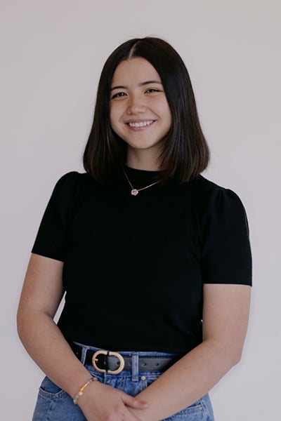 female student posing